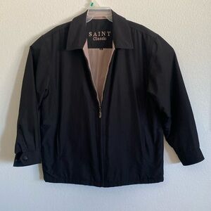 SAINT Classic Men’s Black Full Zip Fully Lined Jacket Size 100. Made in Korea